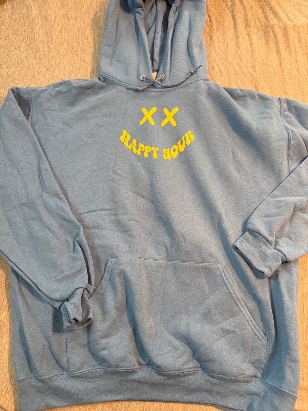 Blue 'Happy Hour' Graphic Hoodie